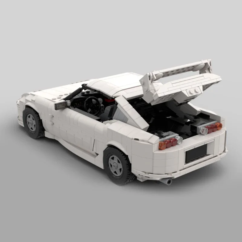 Klassische JDM MK4 Sportwagen Modifikation Ziegel Rennwagen Blöcke benutzerdefinierte Legende Straßenkultur Gebäude Moc einzigartige Anzeige klocki