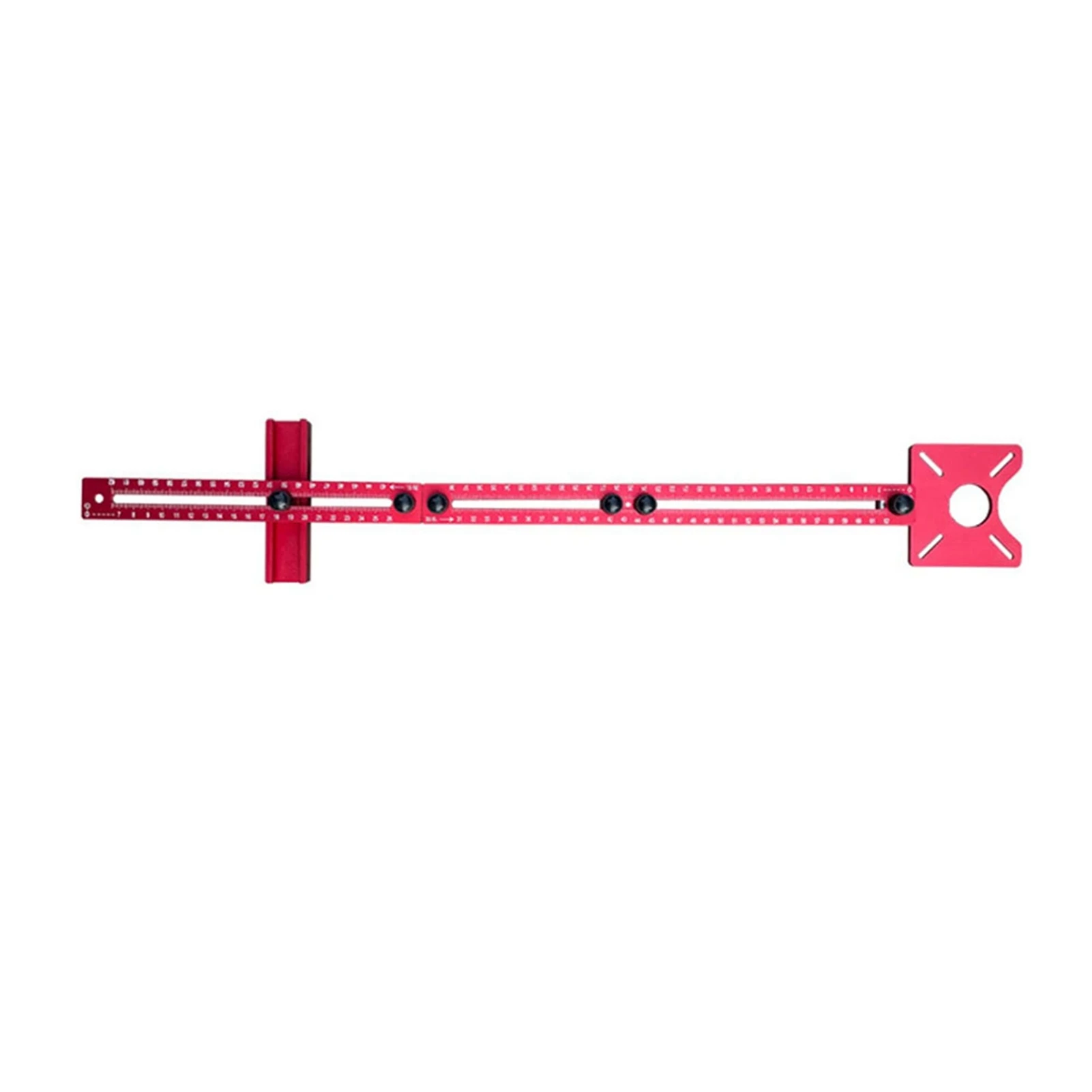 Router Milling Bracket Aluminum Alloy Trimming Machine Flip Board Woodworking Circle Cutting Jig Red