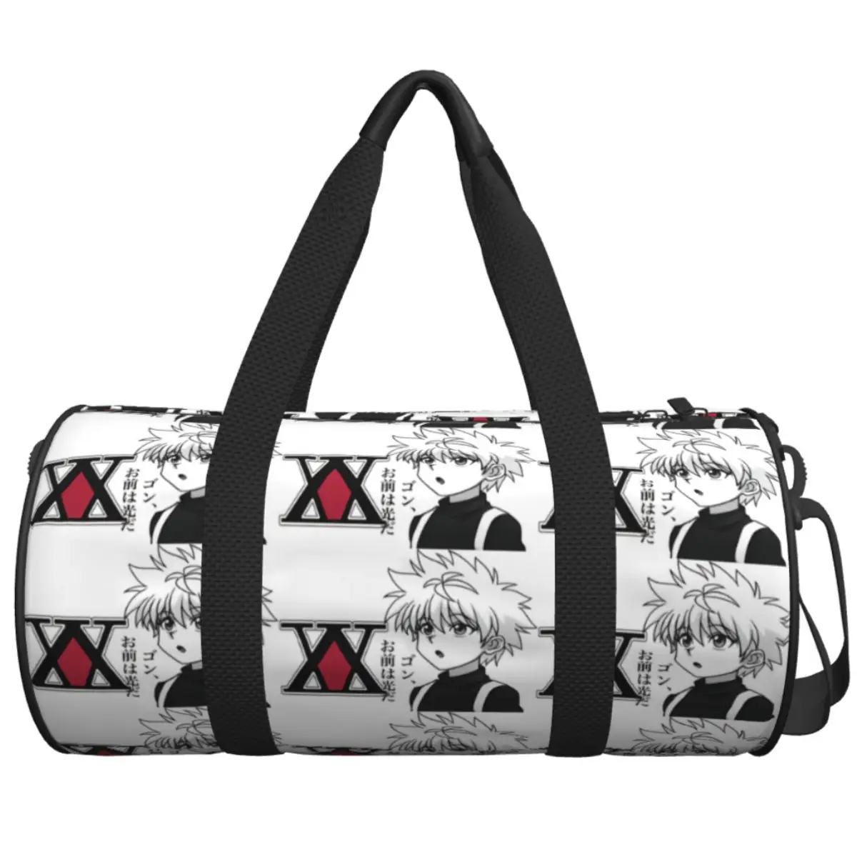 The Hunters X Gon And Killua Japan Anime Gym Bag Luggage Sports Bags Couple Custom with Shoes Retro Fitness Bag Weekend Handbags