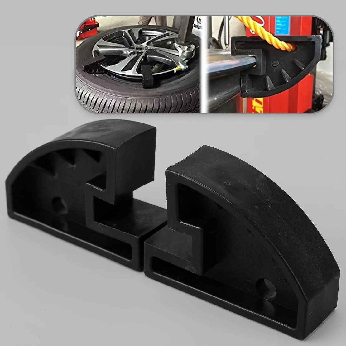 2Pcs Bead Drop Center Depressor Clamp Tool Wheel Rim Run Flat Tire Tyre Changer Black Nylon