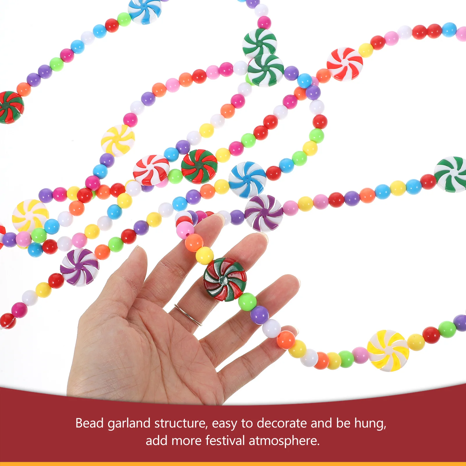 

Candy Bead Garland Xmas Christmas Candy Hanging Decoration Party Supply Hanging Garland Ornament Home Adornment