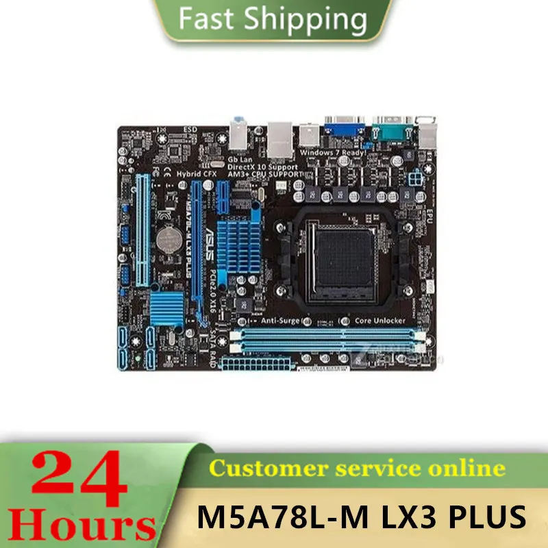 100% uji Asus M5A78L-M LX3 PLUS motherboard desktop 760G 760L slot AM3 AM3 + DDR3 UEFI BIOS motherboard asli