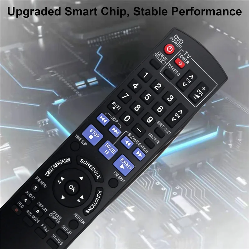 

Reliablen2qayb000197 Замените пульт дистанционного управления для DVD-рекордера Panasonic DMR-EZ48V DMR-EZ485V DMR-EZ48 DMR-EZ485 DMR-EZ48VK Pa