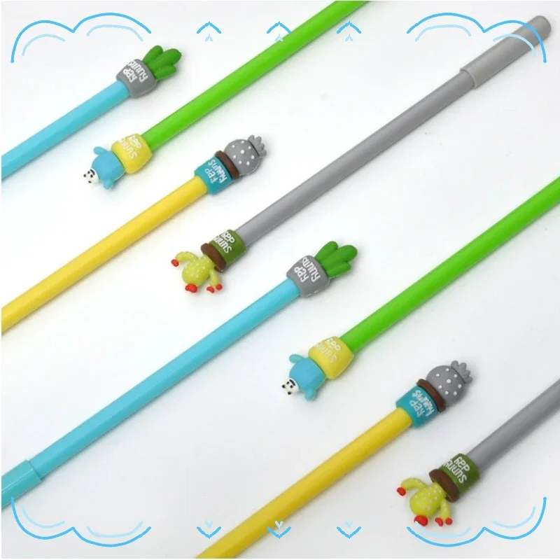 

Wholesale Cactus Potted Neutral Pens,cute Stationery Gel Pens Set for Students School Supplies Back To School