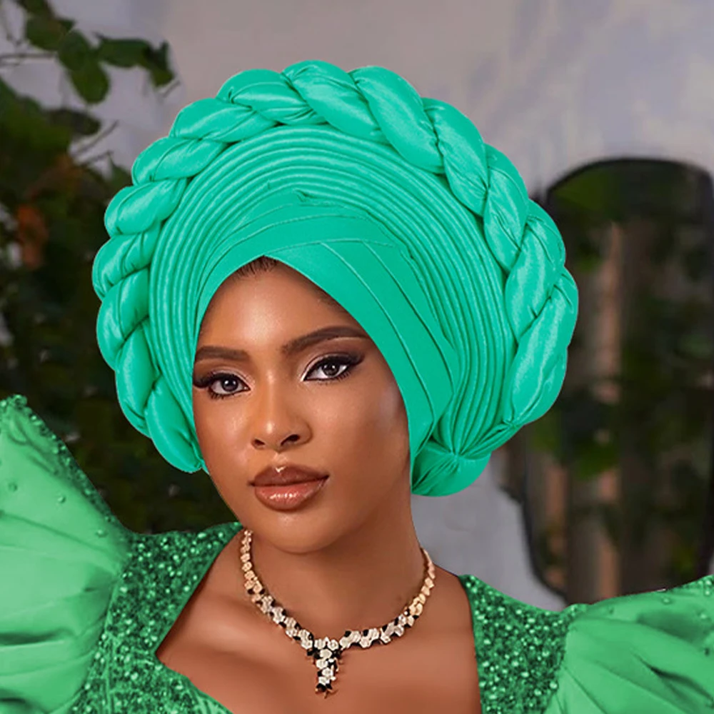 9793 African Turban Hat Stylish Gele Gemstone Headpiece, perfect Amazon.com: Generic Elegant African Auto Gele Women main image 3