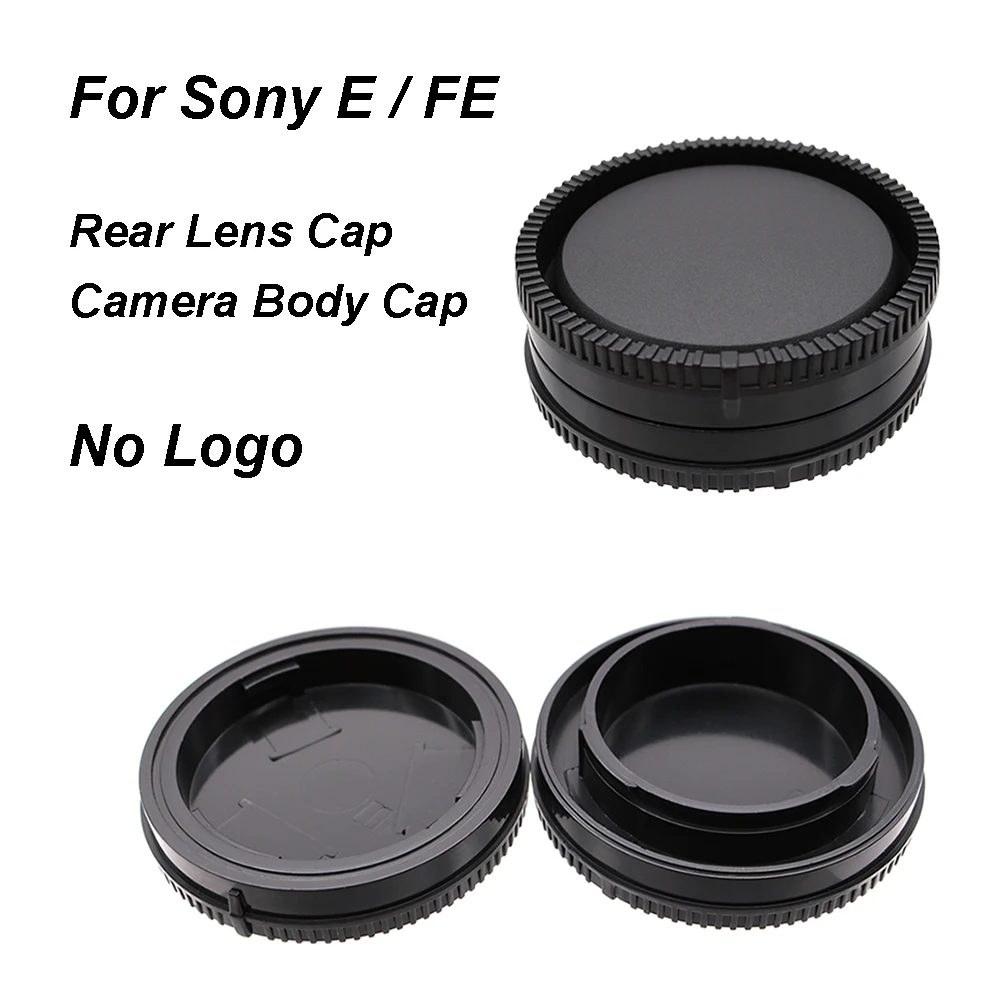Do obiektywu Sony E FE z mocowaniem tylnym lub obudową aparatu lub zestawem nasadek bez logo Plastikowa czarna pokrywa obiektywu do A7 A7R A7S A1 A9 A6000