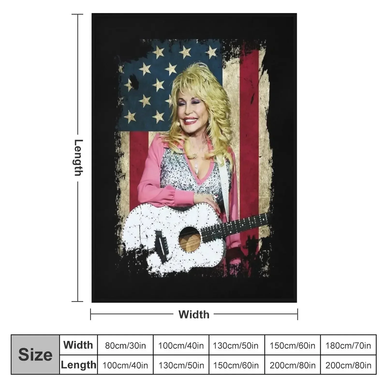 Retro Country Music Dolly Parton's American Flag Throw Blanket Bed linens Luxury Thicken Luxury Designer Sofa Quilt Blankets