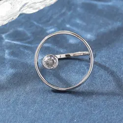 New Fashion Simple Geometric Ring Ring Female Personality Niche Design Retro Style Open Ring