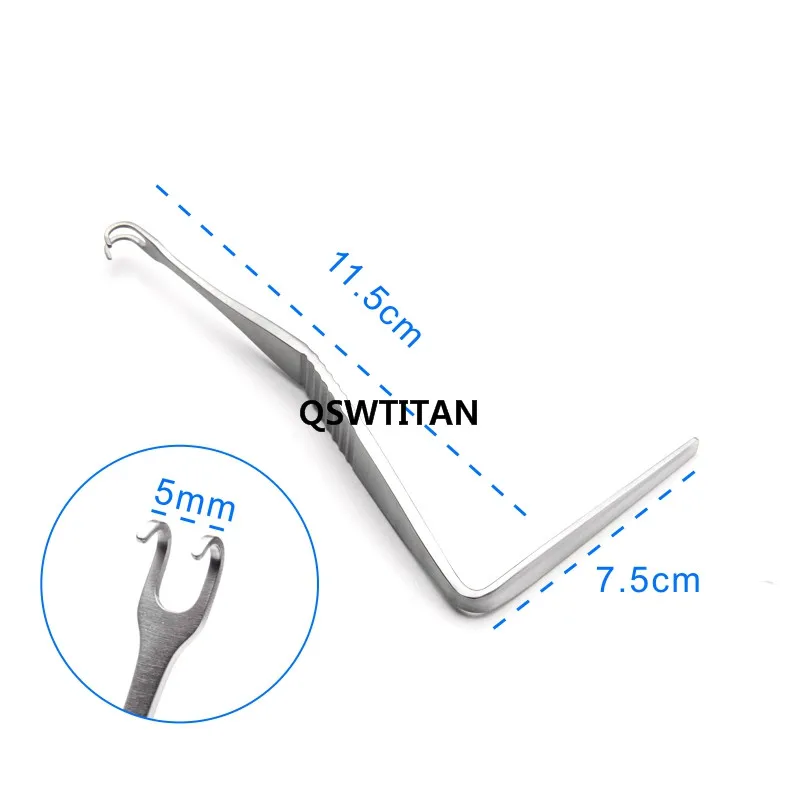 Double-headed Pull Hook Nose Shaping Angle Hooks 5mm/10mm Nasal Cavity Pull Hook Double Claw Pull Hooks