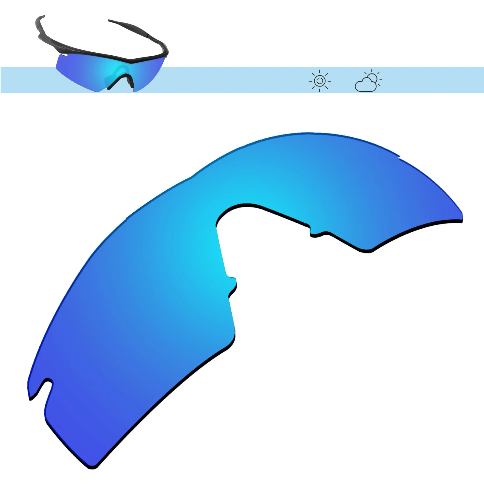 Glintbay Polarized Replacement Sunglasses Lenses for Oakley M Frame Strike OO9060 34mm -Multiple Options