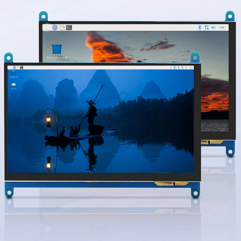 For 5 7 Inch Touch Screen 800x480 IPS Display with Holder -Compatible Interface Capacitive Monitor