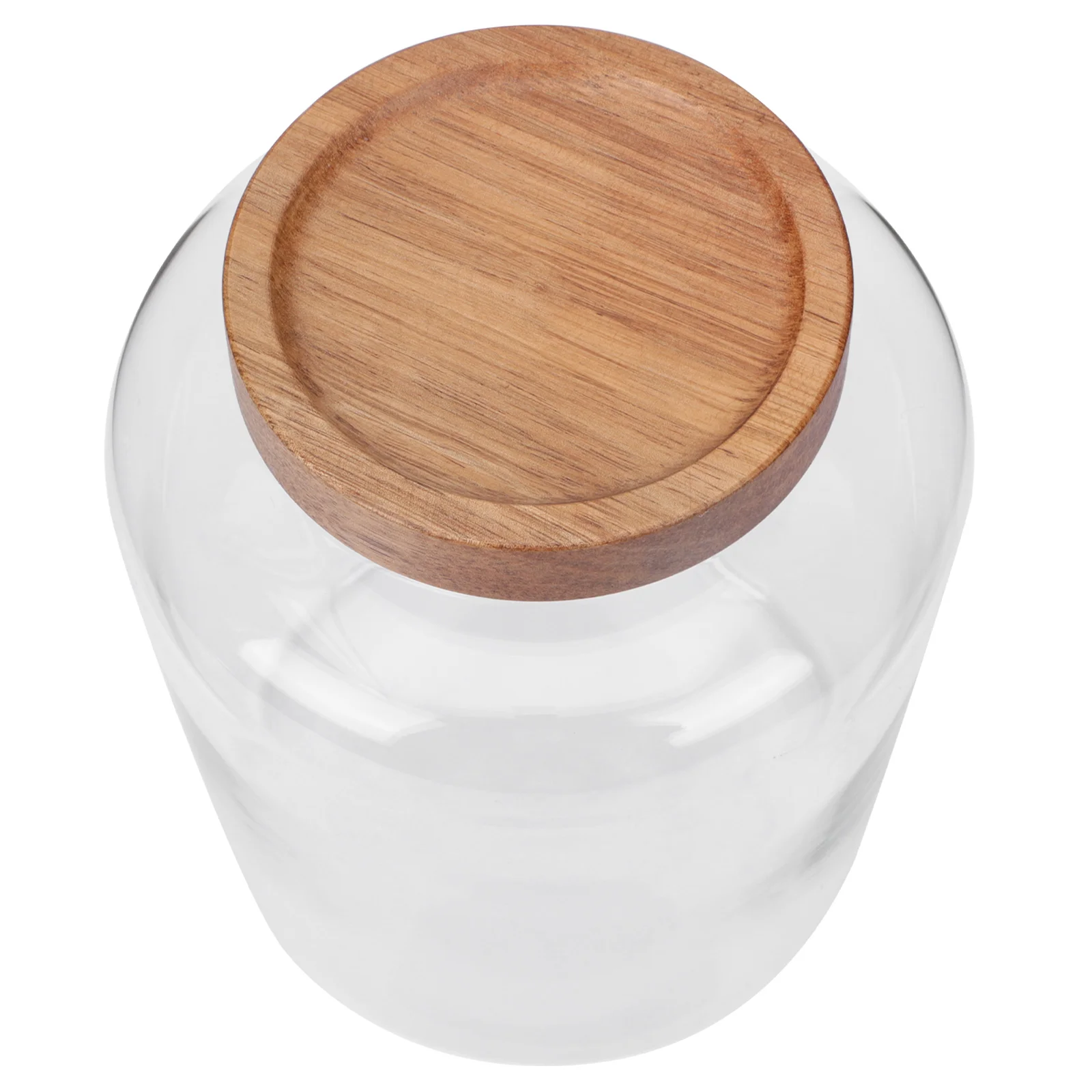 

Premium Multi-Function Glass Jar with Natural Wood Lid - Airtight Sealed Container for Cereals Medicinal Ingredients Homemade
