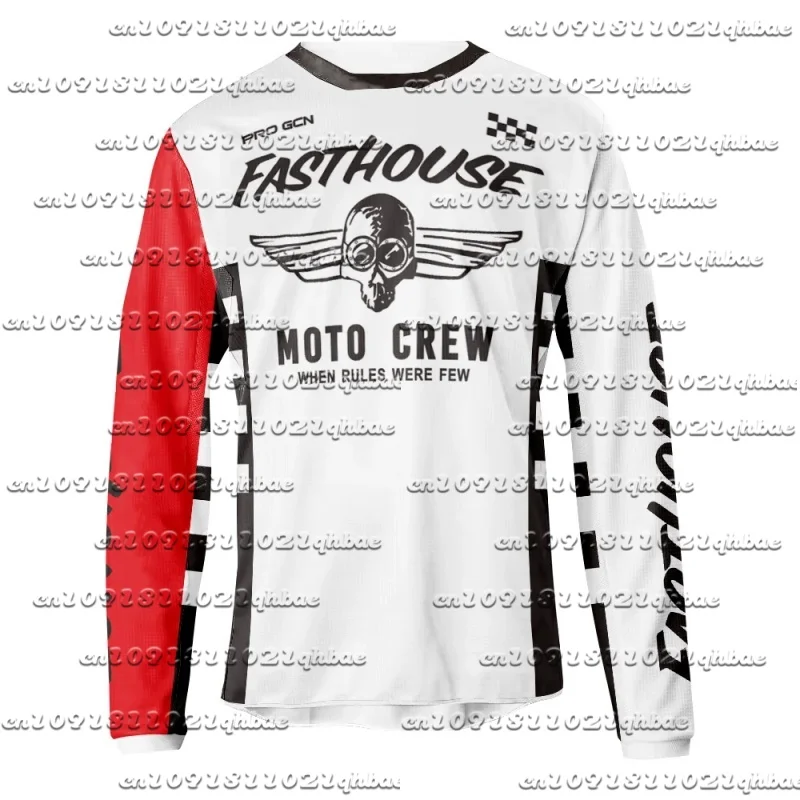 

2025 Summer Street Sports Printed Trendy Motorcycle Racing Long Sleeve Casual Breathable Speed Drying Cycling Top