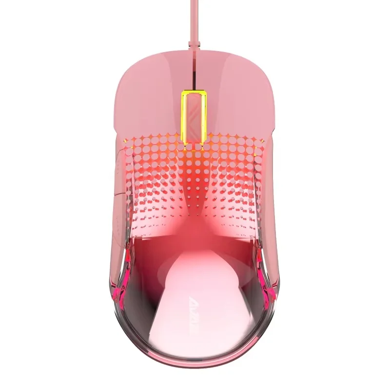 

Ajazz Aj358 Wired Ergonomic Mouse for Office And Esports Pink Lighting Design for Laptop And Desktop Compatible Gift for Girls