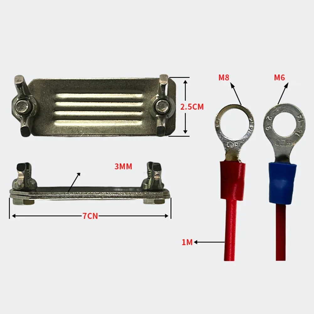 Clip Electric Tape Connector Single Clip/Double Clip Electric Fence Tape Connector For Farm Goat Animals 7*2.5cm Wire Length 1m