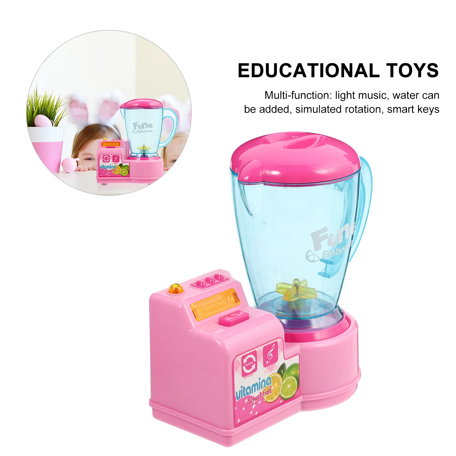 مجموعة واحدة من عصارة المطبخ المحاكاة، مجموعة تعلم تعليمية للأطفال، وظيفة الضوء الذكية، تصميم آمن