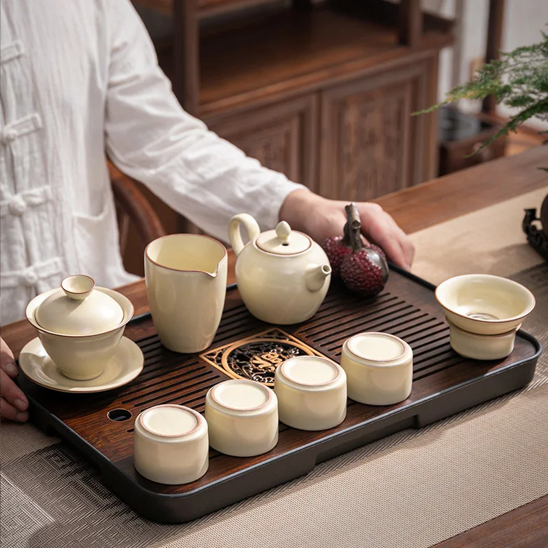 Decorative Serving Tea Tray Ceremony Valet Hospitality Office Tableware Tea Tray Rectangle Japanese Bandejas Home Decorationgs 4