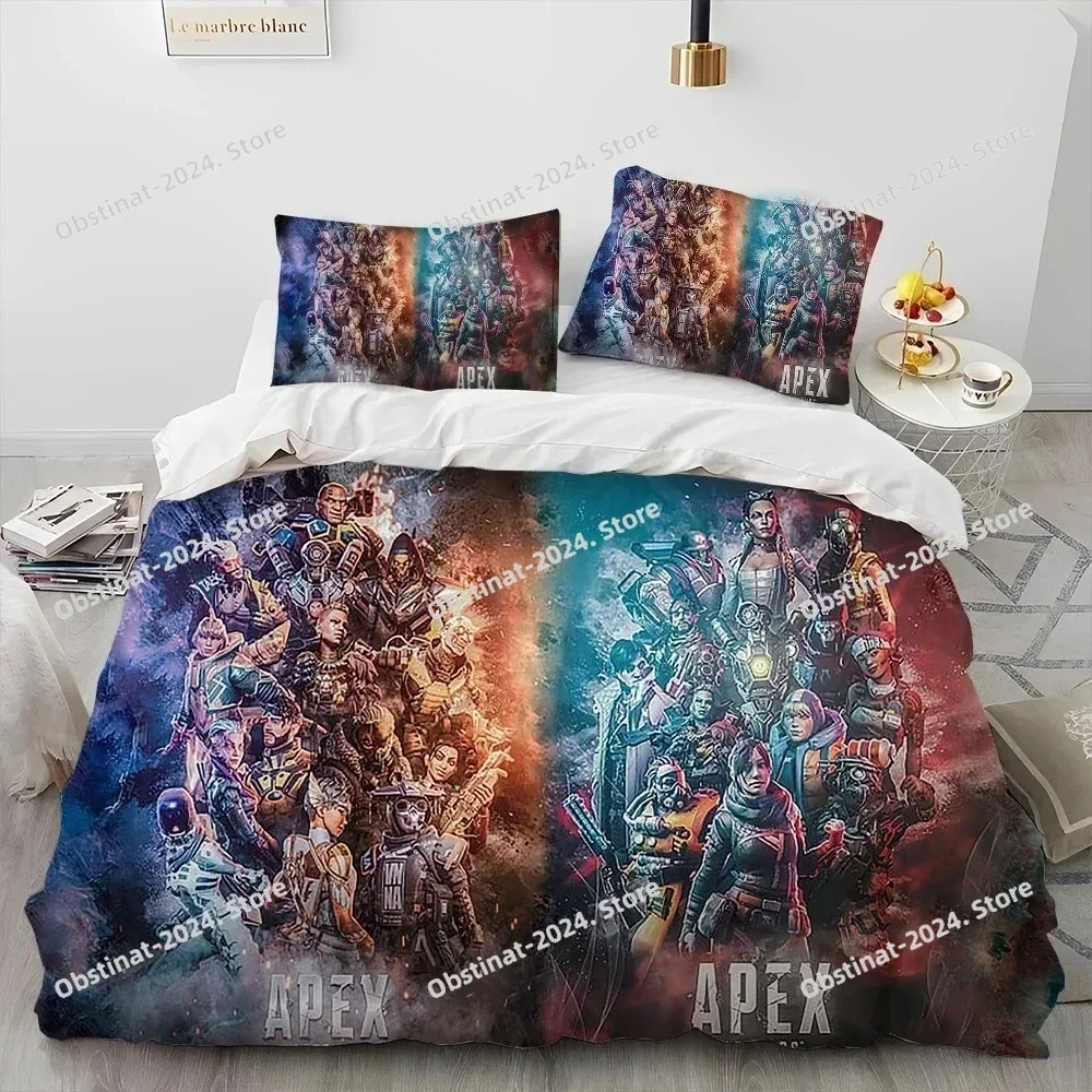 3D Print A-Apex Legends Bedding Set Duvet Cover Bed Set Quilt Cover Pillowcase Comforter king Queen Size Boys Adult Bedding Set