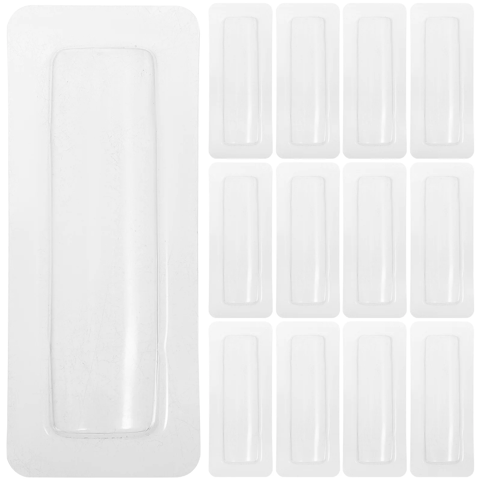 

50 Pcs Glowy DIY Money Card Holder Lip Balms Pouches Clear Plastic Dome Phone Case with Gloss