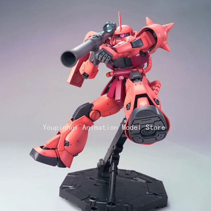 بانداي جاندام MG 1/100 MS-06S-CA شار زكو VER.2.0 أطقم منمذجة أنيمي عمل مقاتلة الشكل التجمع لعبة هدية للأطفال الأطفال