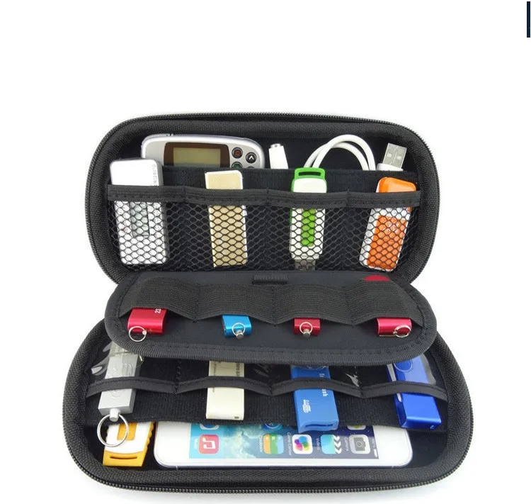 GUANHE HDD Digital Gadget Travel Storage Bag for U Disk, USB Data Cable, SD Card, Phone, Electronic external hard drive bag