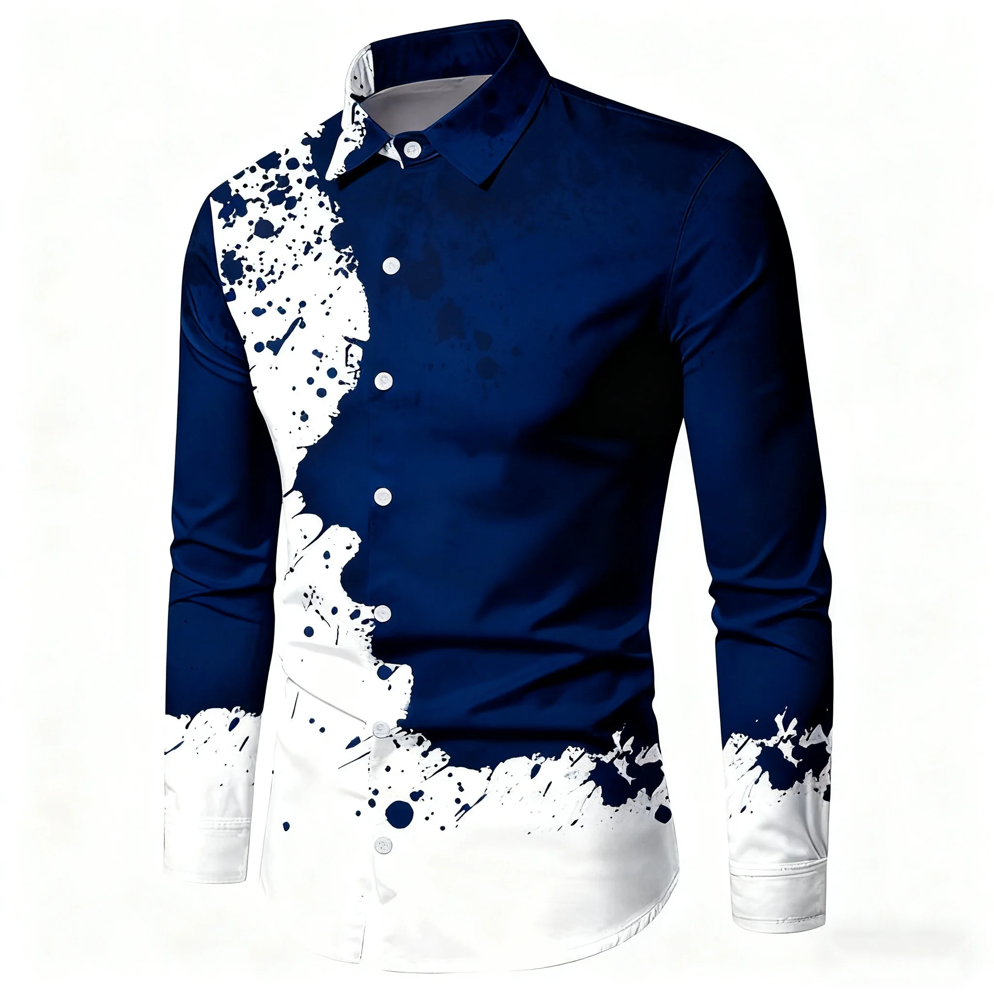 

2026 New Men's Gothic Style Casual Party/Evening Shirt, Button-Down Collar, Luxury Men's Top, Soft and Comfortable Fabric.