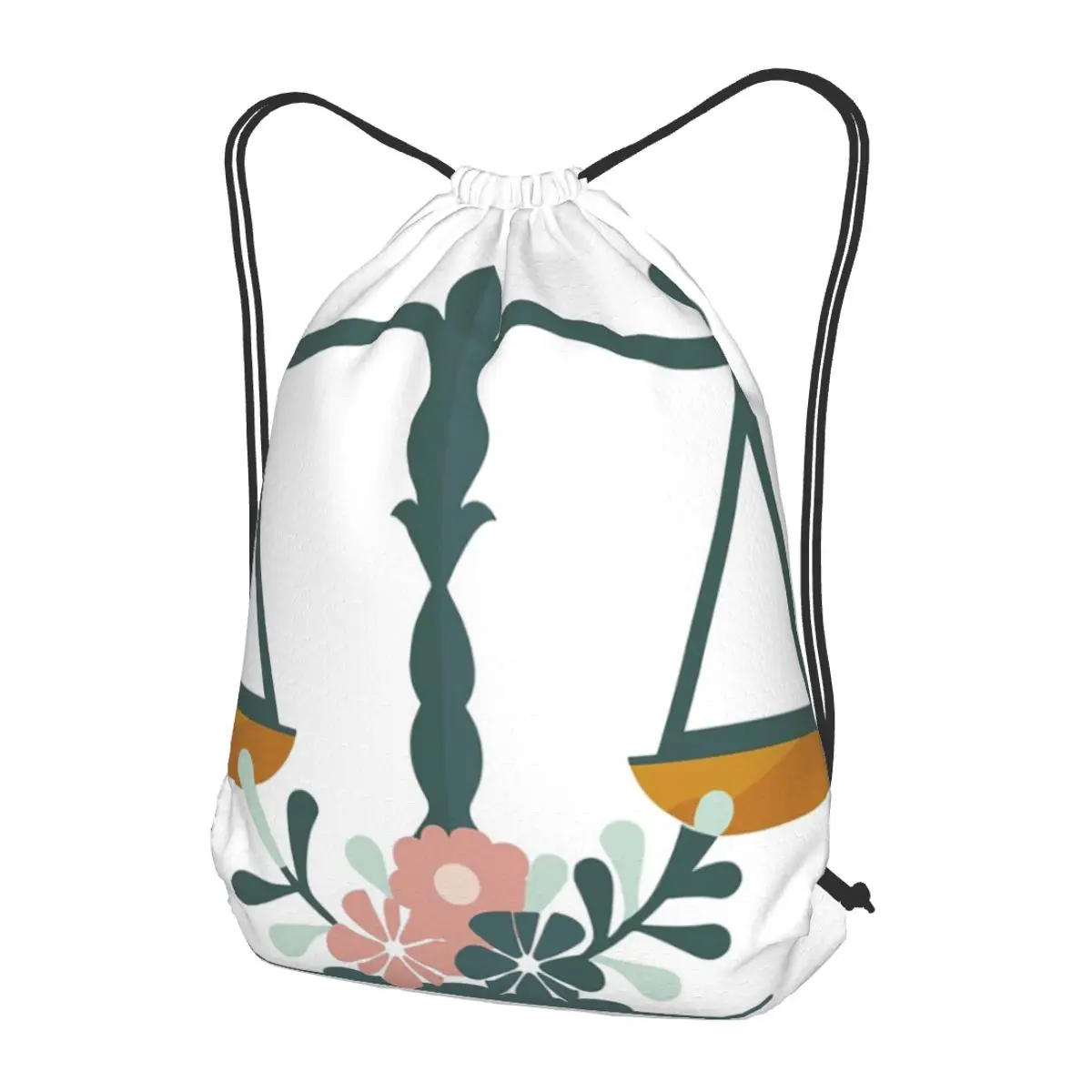 Sacs à dos décontractés à cordon avec logo de la balance de la justice dorée, pour avocats, événements juridiques, sacs de sport et sacs à livres pour homme et femme