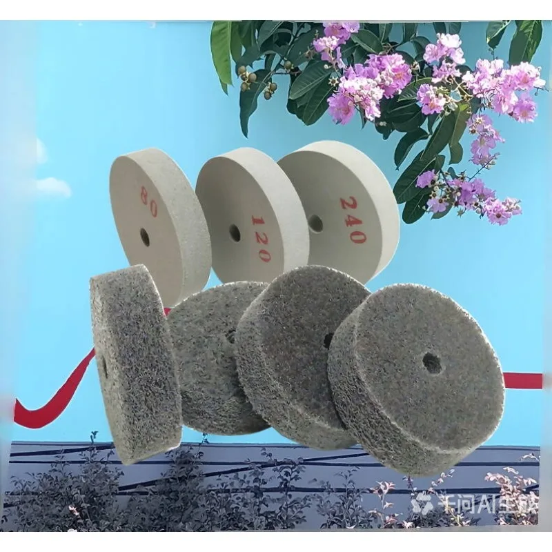 Small grinding wheel of table mill, nylon fiber wheel, stainless steel polishing and rust removal, metal grinding wheel
