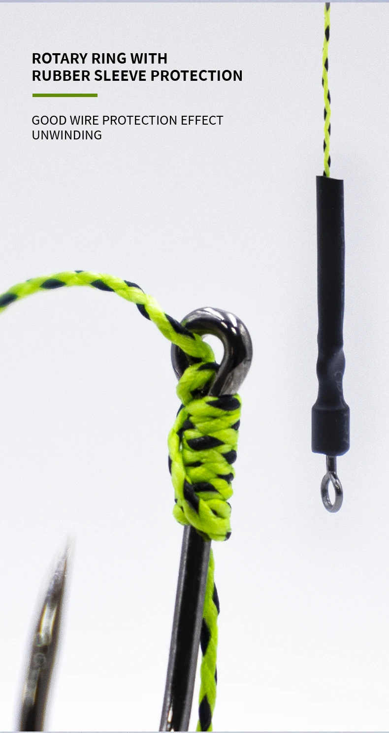 6 Stück/Beutel ZYZHE Karpfenangel-Zubehör Hair Rig Fertig Gebundene Rigging-Sets mit Angelschnur Karpfenangel-Set Karpfenangel-Ausrüstung – Detail 5