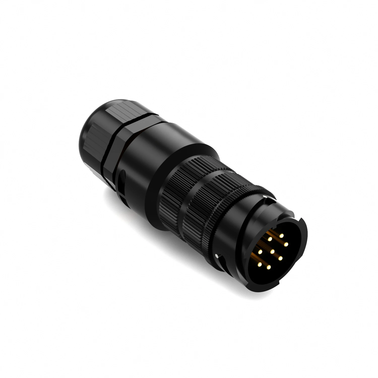 Inline Female Solder Type Audio 8-Pin Speaker Connectors Plug with Ramps