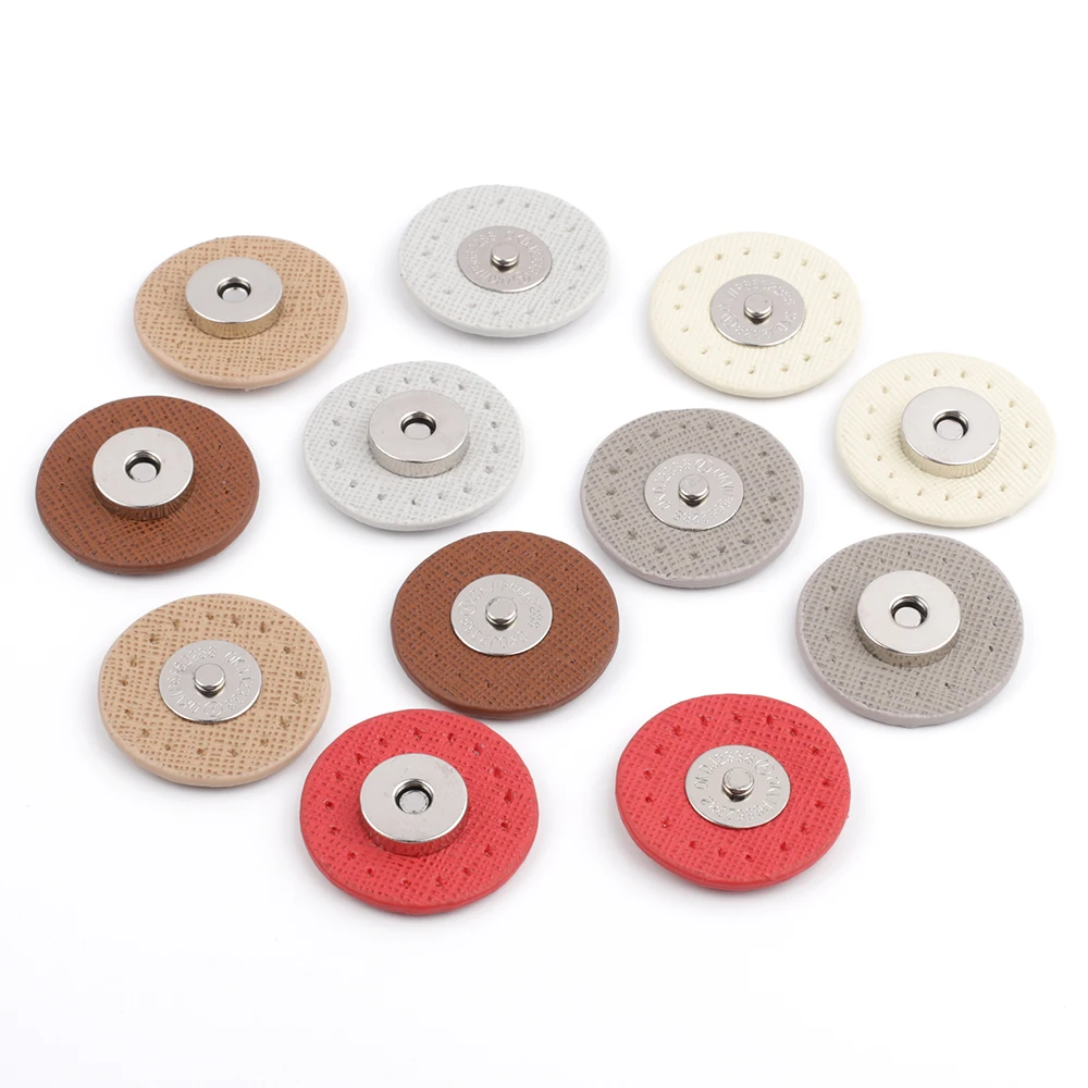 

5pcs PU Leather Bag Buttons Cross Pattern Bag Wallet Magnetic Buckle Snap Buttons for Handbag Purse Wallet Bag Parts Accessories