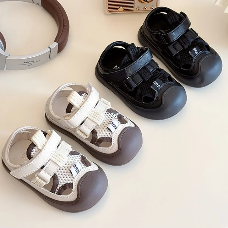 

Summer Boy Sandals New Fashion Versatile Girl Sandals Soft Non Slip Casual Child Shoes Simple Retro Lightweight Sports Sandal