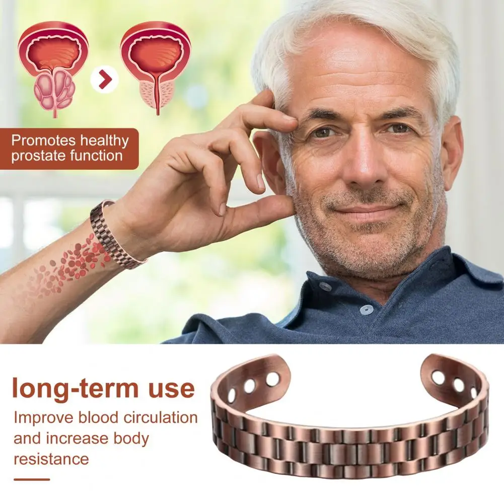 Magnetic Copper Prostate Strap Strengthens Prostate Circulation Boosting Wristband Antioxidant Bracelet for Men