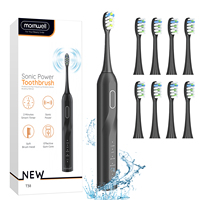 Mornwell T38 Electric Sonic Toothbrush USB Charge Adult Waterproof Ultrasonic Automatic Tooth Brush 8 Brushes Replacement Heads