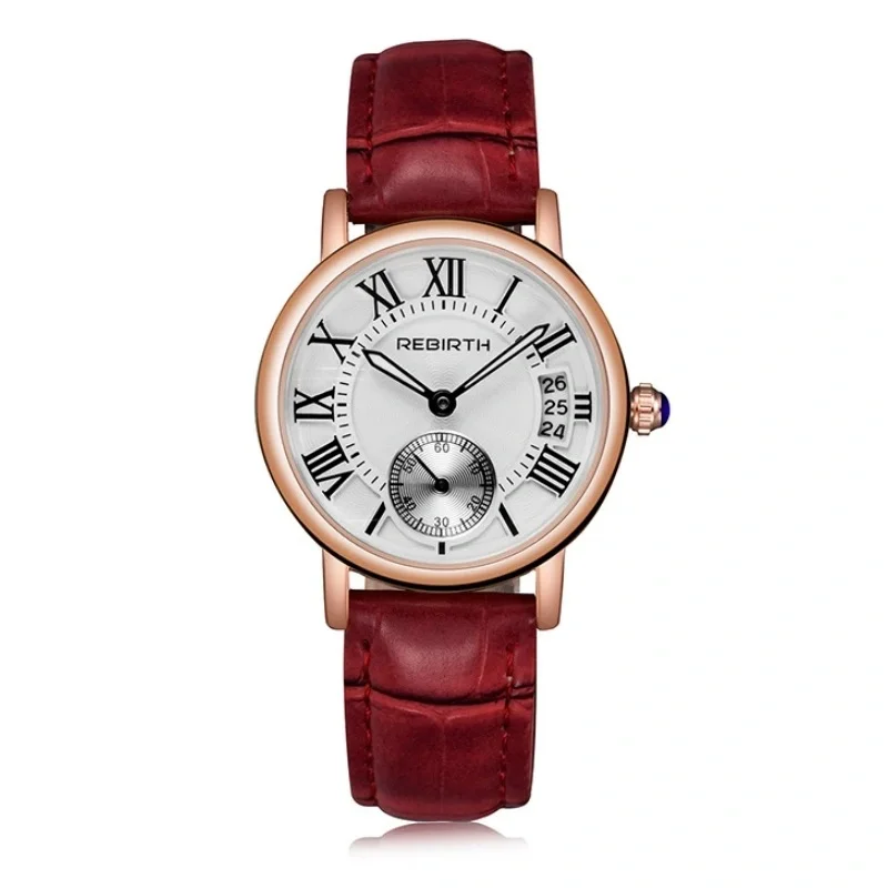Renascimento 2012 marca original escala romana dial relógio de quartzo para mulheres moda elegante vida à prova dwaterproof água senhoras relógios