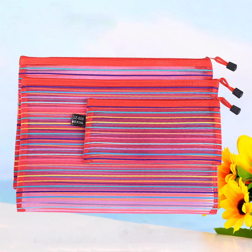 

3 шт. нейлоновые сетчатые сумки для файлов A4 A5 B6, сумки-органайзеры на молнии, портативная сумка для хранения документов, органайзер для документов