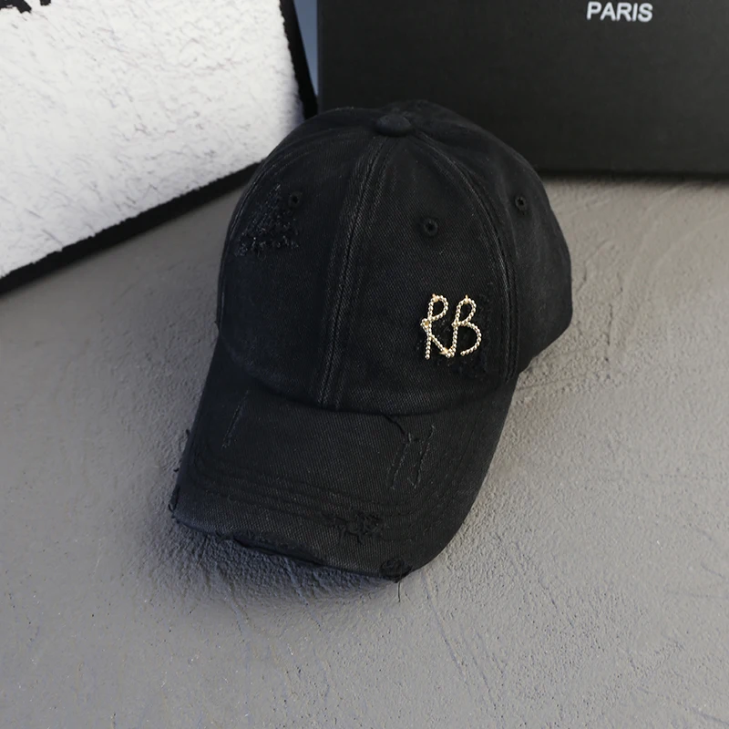 NONE 2025, neue koreanische Luxus-Baseballkappe, Design, Sonnenhut, amerikanische Jugend, personalisierbar, wassergewaschen, gestanzt, modischer Baseball-Hut-Trend 4