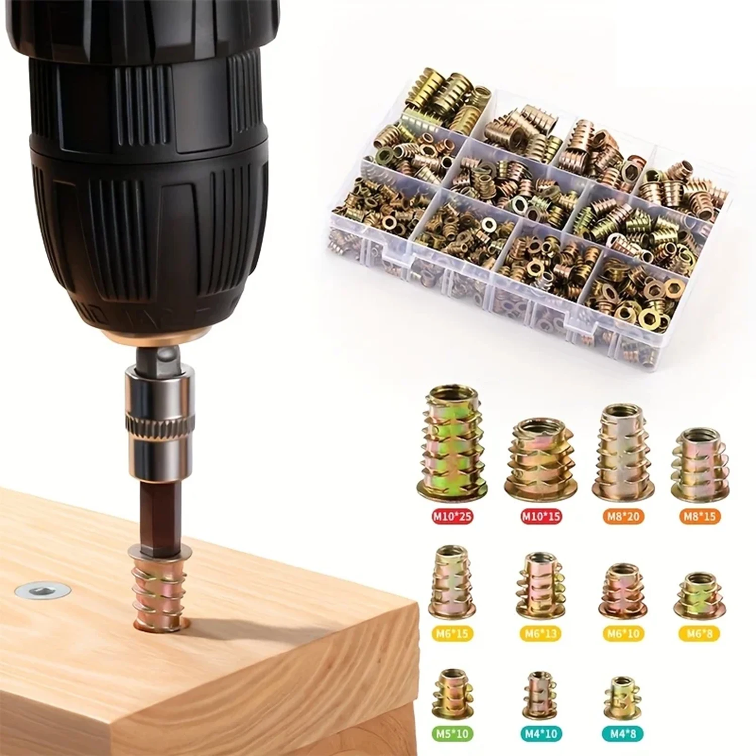 100-Pack M4/M5/M6 Threaded Ins - Furniture Hardware Threaded Inserts review and price