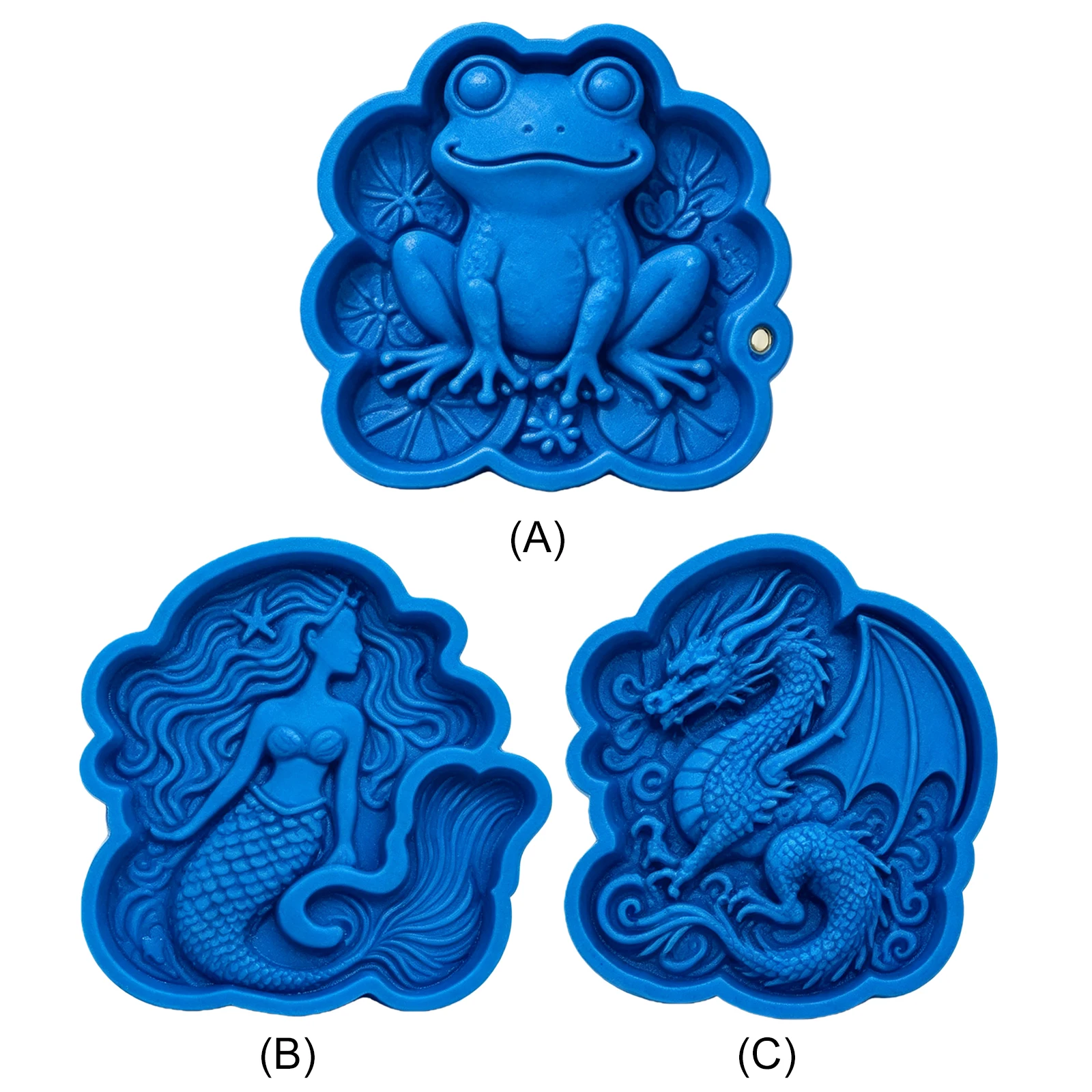 Garden Path Maker Silicone Reusable Stepping Stone DIY Concrete Dragon Frog Pattern Backyard Walkway