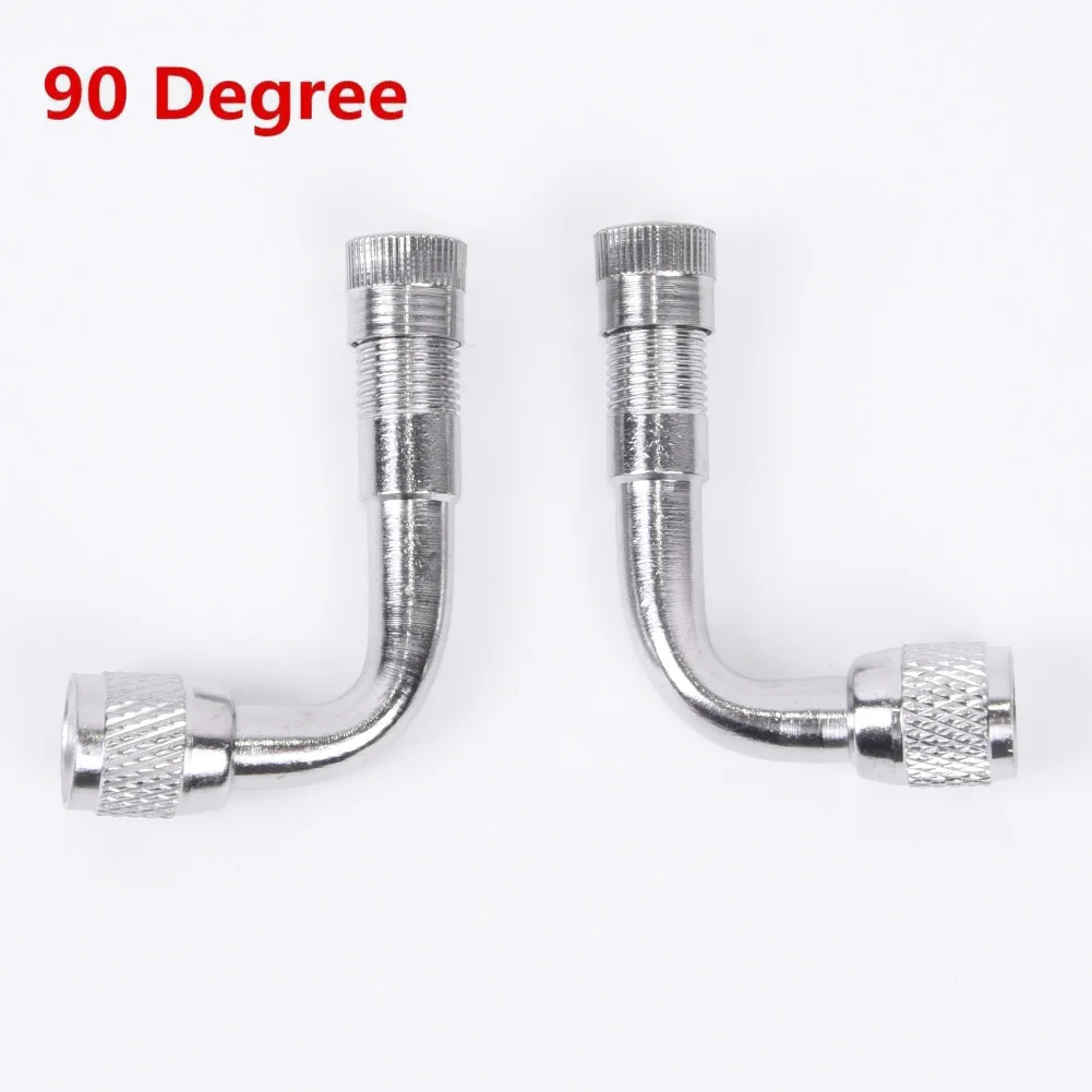 Anti-corrosion Metal Dust Cap 2pcs Tyre Valve Extension Adapter for Easy Tire Maintenance of Motorcycle and Car Tires