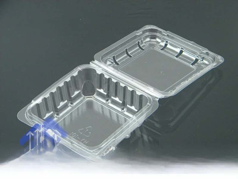 Caixa Plástica Transparente Descartável Reforçada para Embalagem de Frutas (Mirtilo, Framboesa, Goji) - Recipiente Respirável...