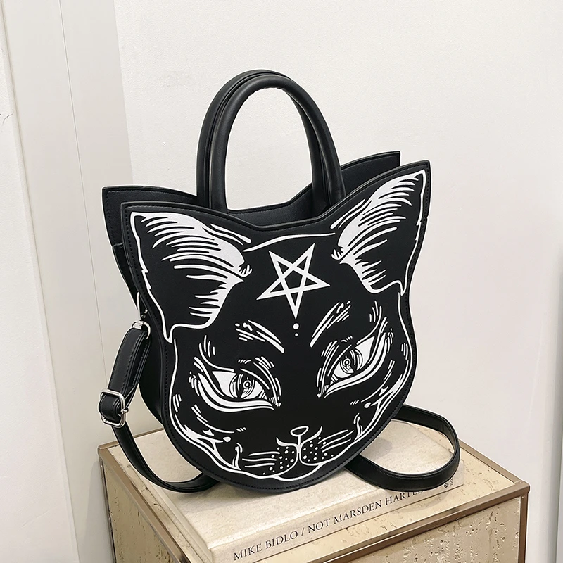 

Halloween Dark Cat Face Bag 2026 Fashion New Popularity PU Shoulder Bags High Quality Simple Versatile Crossbody Bags for Women