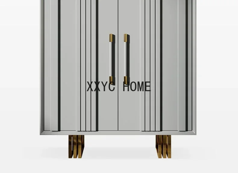 

Hallway Shoe Cabinet Gray Home Entrance Cabinet Italian Minimalist Living Room Curio Cabinet Locker