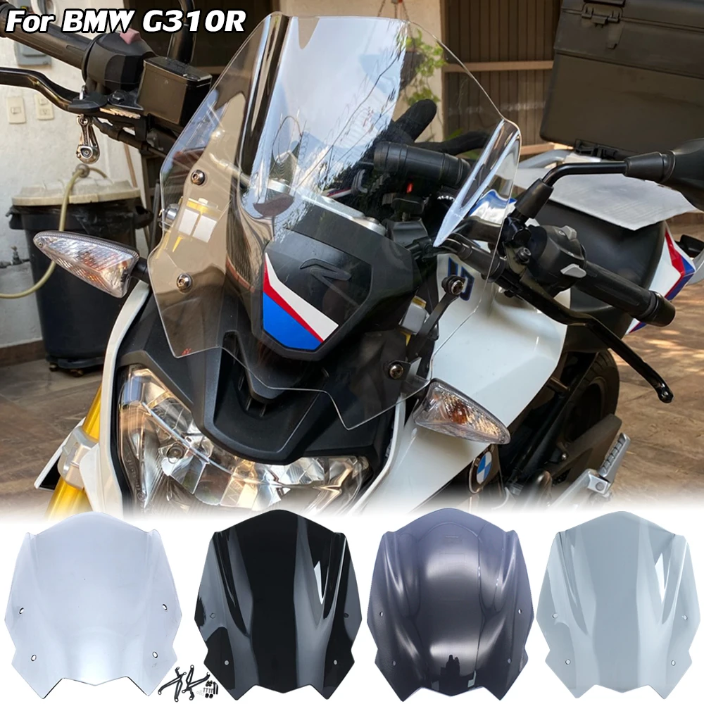 

Motorcycle Windshield Windscreen Wind Deflector Visor Viser For BMW G310R 2016 2017 2018 2019 2020 2021 2022 G310 R Accessories