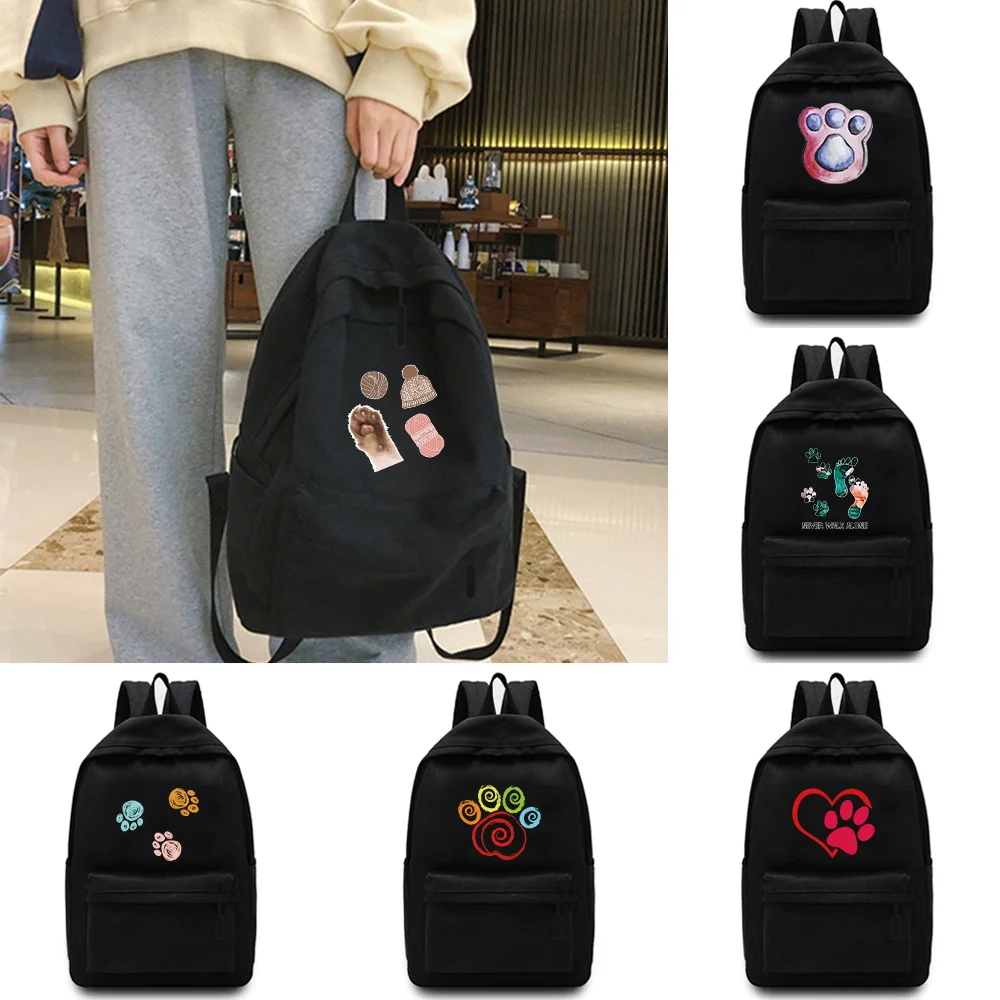 

Unisex Shoulder Backpack Casual Footprints Series Hiking Backpack Outdoor Sport School Bag Large Capacity Travel Laptop Rucksack