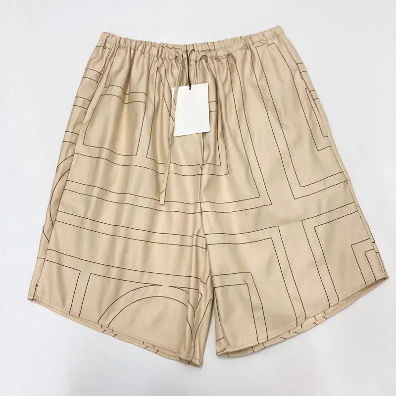 beige shorts
