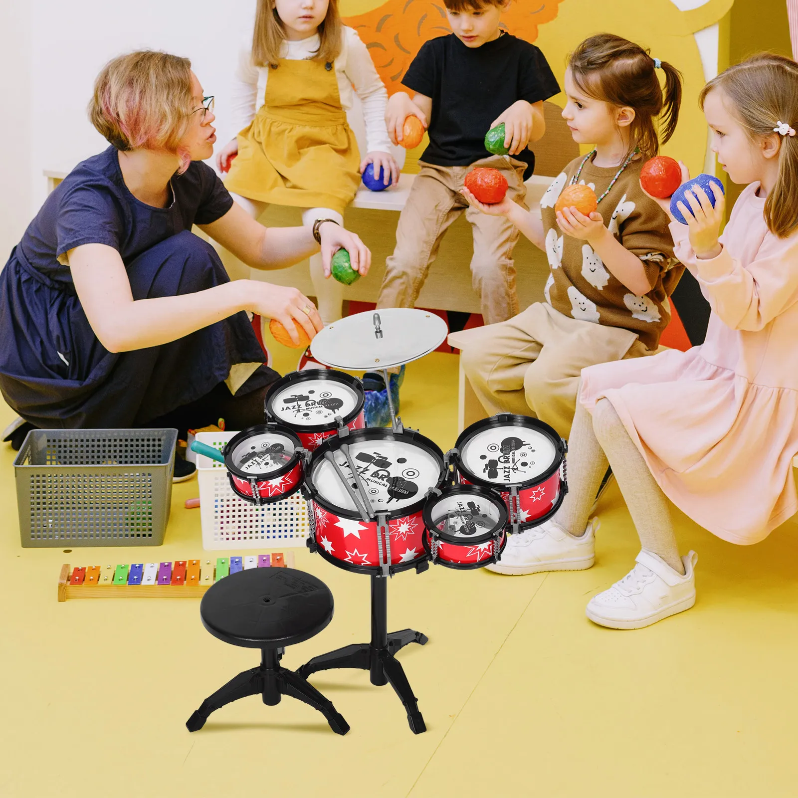 children's-drum-years-toddler-kit-baby-drum-musical-instruments-early-kids-jazz-drums-jazz-percussion-mini-set