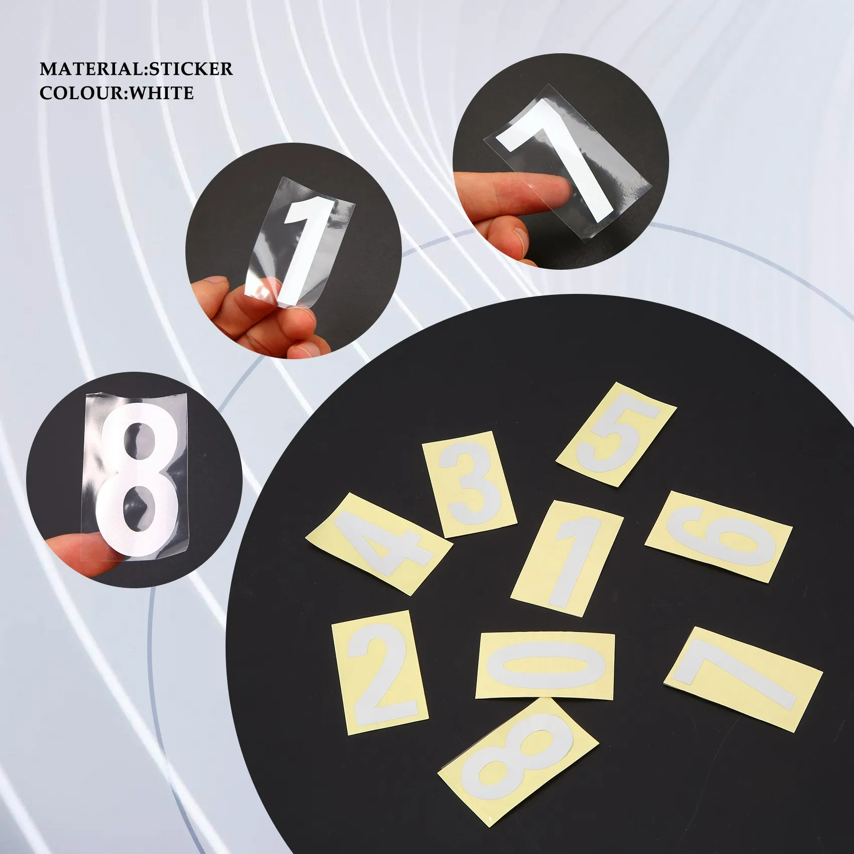ABMO Mailbox Numbers For Outside, 10 Sets 0-9 Reflective Number Stickers With Sticky Tab For Easy Backing Separation (2 Inch)