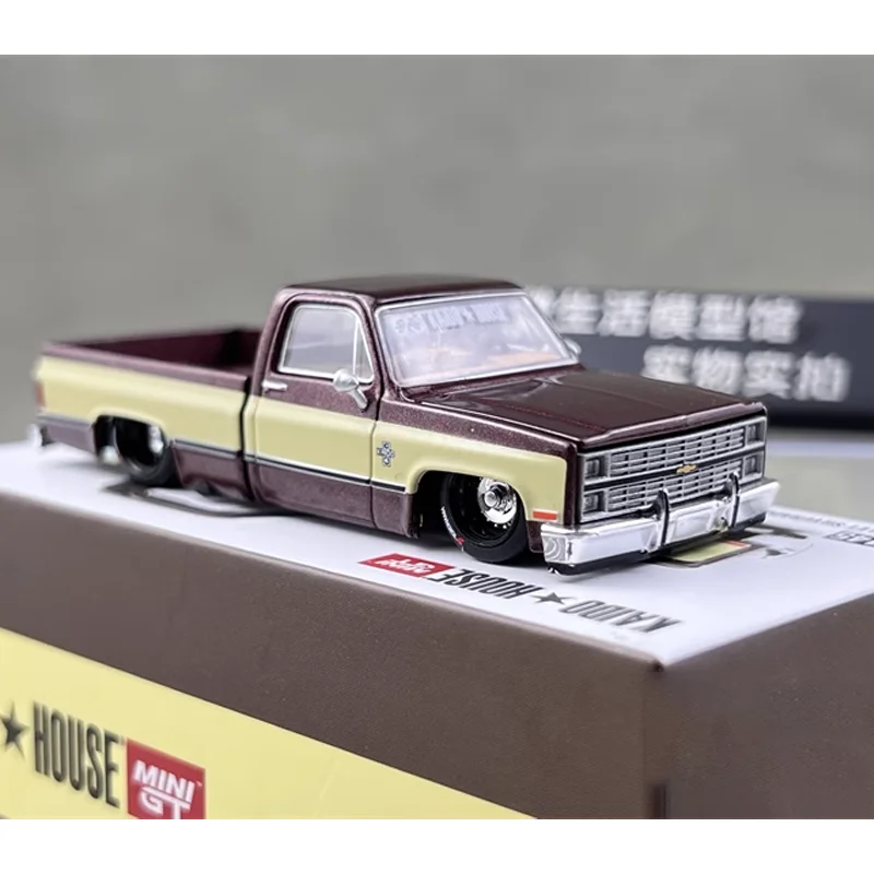 KAIDO HOUSExMINIGT 1/64 Chevrolet Silverado Legering Speelgoed Motorvoertuig Diecast Metaal Model Geschenken