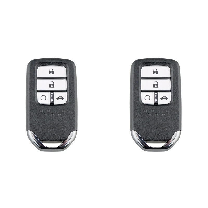 

2X Car Smart Remote Key 4 Buttons 433Mhz ID47 Chip Fit For Honda Civic 2014-2017